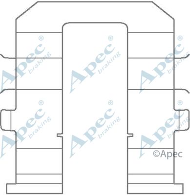 APEC BRAKING priedų komplektas, diskinių stabdžių trinkelės KIT1143